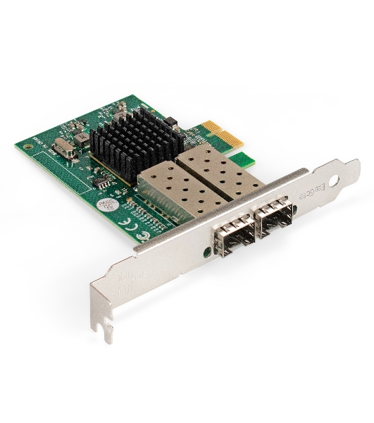 Сетевой адаптер ExeGate EXE-82576-F2 (PCI-E x1 v2.0, порты 2xSFP, 10/100/1000Mbps, Gigabit Server NIC Intel Chipset 82576-F2)