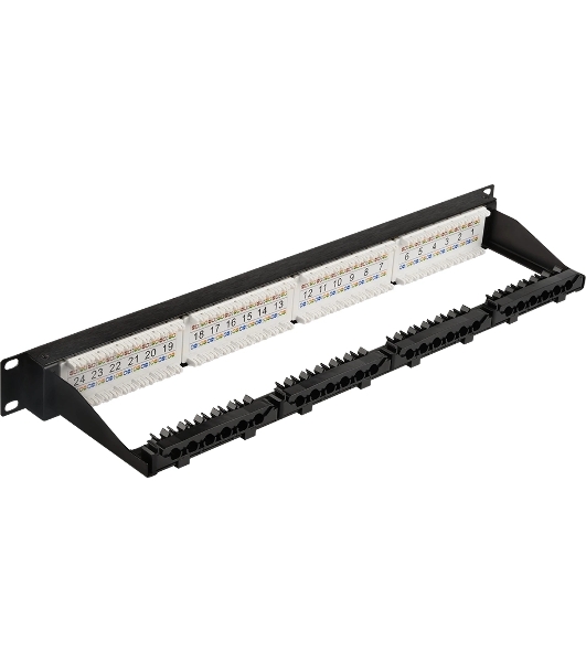 Патч-панель Lanmaster LAN-PPN24U5E 19' 1U 24xRJ45 кат.5E UTP