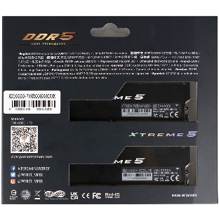 Оперативная память Patriot Viper Xtreme 5, DDR5, 32GB (2x16GB), 8000MHz, CL38, DIMM, с радиаторами, RGB, черный