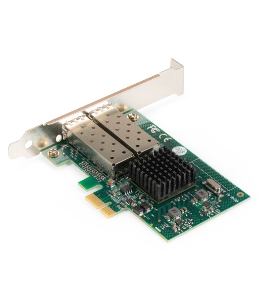 Сетевой адаптер ExeGate EXE-82576-F2 (PCI-E x1 v2.0, порты 2xSFP, 10/100/1000Mbps, Gigabit Server NIC Intel Chipset 82576-F2)