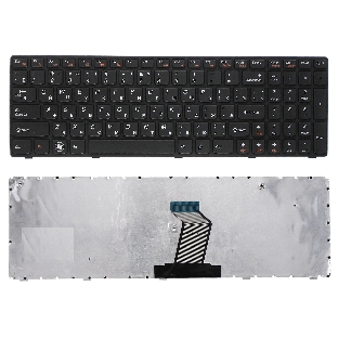 Клавиатура для ноутбука Lenovo IdeaPad Z560 Z565 G570 G770 черная с рамкой