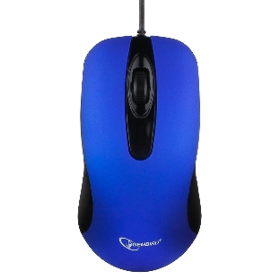 Мышь проводная Gembird MOP-400-B синий, 1000 dpi, USB, кнопки - 3