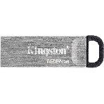 Флешка USB Kingston DataTraveler KYSON (DTKN/128 Gb), 128Gb, USB 3.2 Gen 1, R/W 200/60, серебристый/черный, фото2