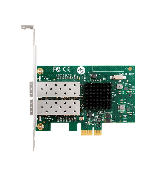 Сетевой адаптер ExeGate EXE-82576-F2 (PCI-E x1 v2.0, порты 2xSFP, 10/100/1000Mbps, Gigabit Server NIC Intel Chipset 82576-F2)