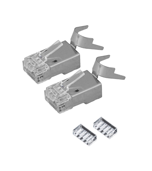 Разъем RJ-45(8P8C) под витую пару, FTP, CAT 6А, блистер 2шт. REXANT