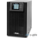 Источник бесперебойного питания PowerMan Online 3000 черный (3000ВА/2100Вт, Online-Double conversion/LCD Display/USB/Software/RJ11/45,RS-232), фото 1