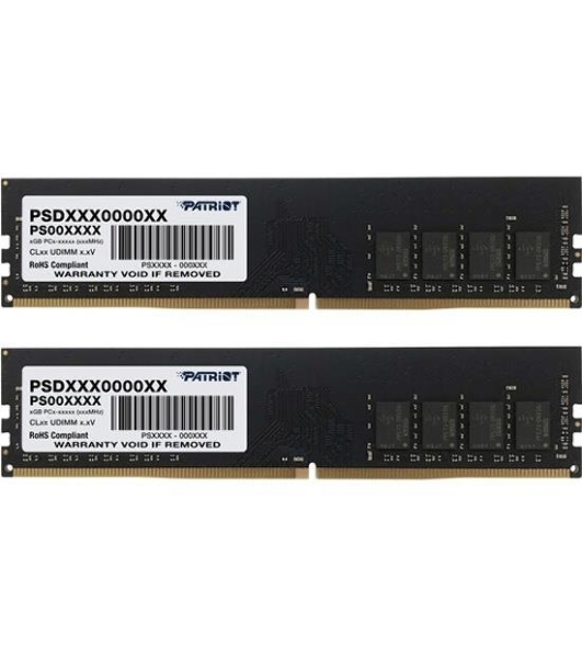 Оперативная память Patriot Signature, DDR4, 16GB (2x8 GB), 3200 MHz, CL22, DIMM