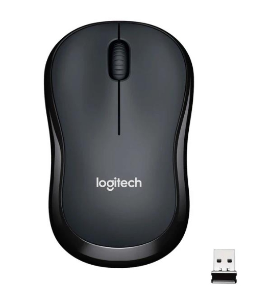 Мышь беспроводная Logitech M220 SILENT черный/серый, 1000 dpi, радиоканал, USB, кнопки - 3