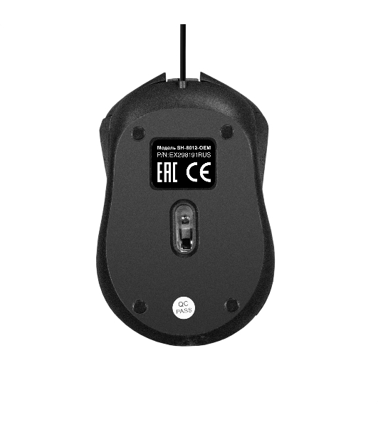 Мышь проводная ExeGate Professional Standard SH-8012 OEM черный, 1000 dpi, USB, кнопки - 3