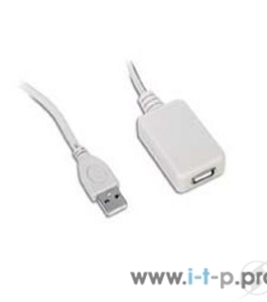 Кабель Gembird USB 2.0 удлинительный, активный 4.8м AM/AF, черный