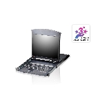 KVM консоль ATEN 8P CAT-5 HIGH DENSITY DUAL RAIL LCD KVM*KL1508AN-AXA-RG, фото 1