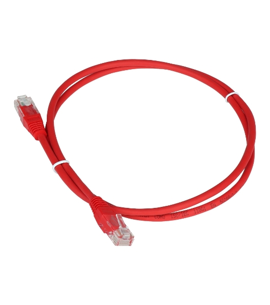 Патч-корд LANMASTER TWT UTP cat.5e, с заливными колпачками, 1.0 м, красный