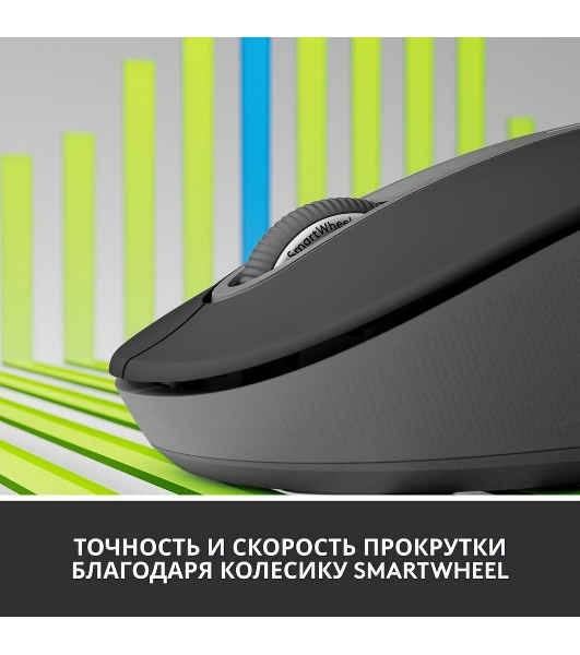 Мышь беспроводная Logitech Signature M650 графитовый, 4000 dpi, радиоканал, Bluetooth, USB, кнопки - 5