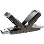 Флешка USB Netac US5 (NT03US5C-256G-32TA), 256Gb, USB 3.2/TypeC, R/W/ 550/500, черный, фото5