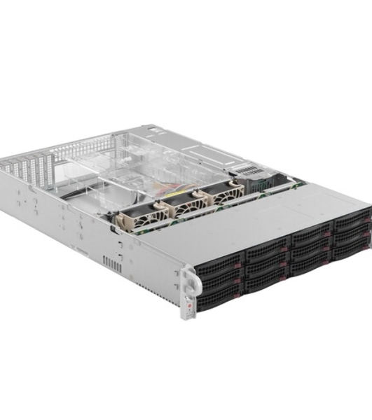 Корпус Supermicro CSE-826BAC4-R920LPB, 2U, 8 x SAS3 & 4 x hybrid NVMe 3.5 bays