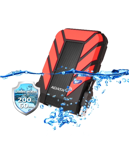 Внешний HDD 2.5' ADATA HD710P, 2TB, USB 3.2 Gen 1 Type-A, 5400 rpm, черный/красный