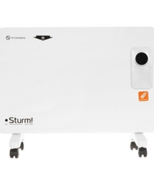 Конвектор электрический Sturm! CH1000D, белый, 1000 Вт, 15 м2, дисплей, электронный термостат