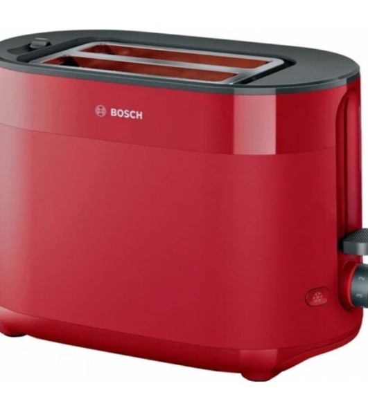 Тостер Bosch TAT2M124 красный, 950 Вт, 2 слота