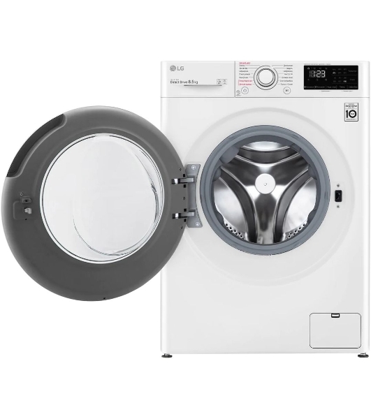 Стиральная машина LG F2V3GS3W белый, загрузка фронтальная 8,5 кг, 1200 об/мин., класс: А