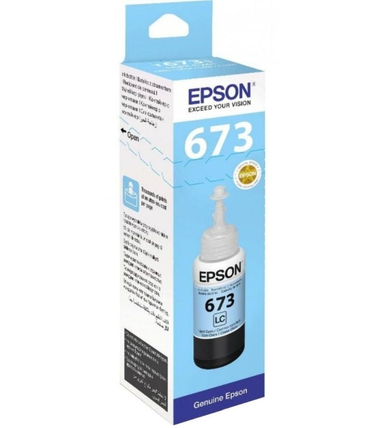 Чернила Epson 673 C13T673598 (аналог C13T67354A) светло-голубой 70мл для Epson L800/L810/L850/L1800