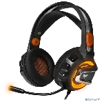 Гарнитура Crown CMGH-3003 чёрный/оранжевый, проводная, подсветка, фото13