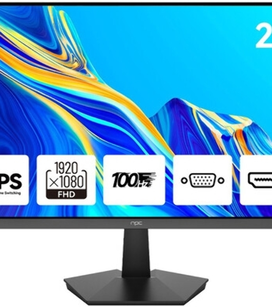 Монитор NPC MF2712-B 27' IPS 1920x1080, 100 Гц, 4 мс, 16:9, 300 кд/м2, 1xHDMI, 1хDP, 1xVGA, 1x3.5 мм, 3xUSB 3.2 Gen 1 Type-A, черный