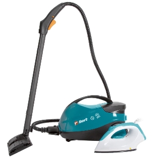 Пароочиститель Bort BDR-2500-RR-Iron, напольный, 2,3 кВт., давление 4 бар, пар 45 г/мин., t-пара 143 °С., бак 1.5 л.