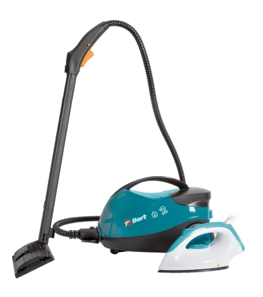 Пароочиститель Bort BDR-2500-RR-Iron, напольный, 2,3 кВт., давление 4 бар, пар 45 г/мин., t-пара 143 °С., бак 1.5 л.