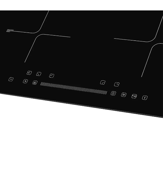 Индукционная варочная панель ICS 612 Индукция, 60 см, 4 конфорки, черный