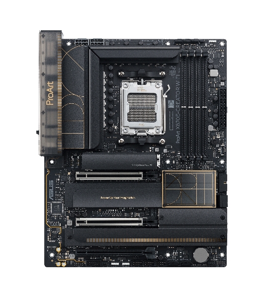 Материнская плата ASUS PROART X870E-CREATOR WIFI, AM5, AMD X870E, 4xDDR5, 4xSATA, 4xM.2, 2xPCIe 5.0 x16, 1xPCIe 4.0 x4, 2xUSB-C 40Gbps, 1xUSB-C 20Gbps, 7xUSB-A 10Gbps, 1xUSB-A 2.0, 1xDP (v1.4), 1xHDMI (v2.1), 1x10Gb LAN, 1x2.5Gb LAN, Wi-Fi 7, Bluetooth 5.4, 3x3.5 мм, 7.1, ATX