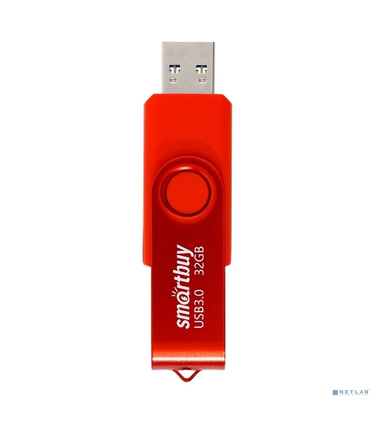 Флешка USB Smartbuy Twist Red (SB032GB3TWR), 32Gb, USB 3.0/3.1, R/W 70/40, красный