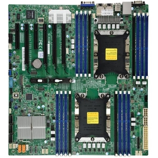 Материнская плата Supermicro MBD-X11DPI-N-B, LGA 3647, Intel C621, 16xDDR4, 14xSATA, 1xM.2, 6xPCI-E 3.0 (x16, x8), 2x 1Gb LAN, 1xVGA, 4xUSB-A 2.0, 3xUSB-A 3.2 Gen 1, 2xCOM, E-ATX, Bulk