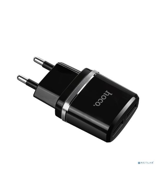 Сетевое зарядное устройство C12 Smart dual USB charger, черный