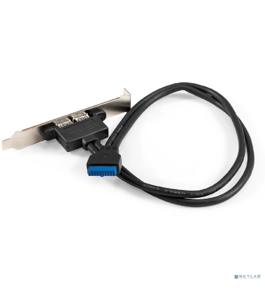 Планка портов в корпус 2xUSB 3.0 ExeGate BrctUSB3-2A (USB 3.0 20pin (IDC 20pin F) --> 2x USB 3.0 Af, кабель 20 см)