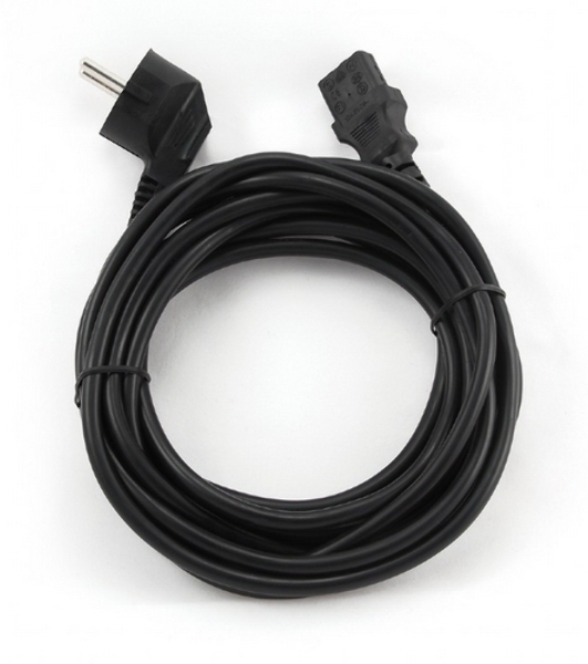Кабель питания Cord Power Gembird/Cablexpert 1.8м, Schuko- C13, 6А, черный, с зазем.