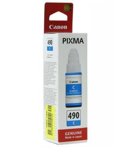 Чернила Canon GI-490C 0664C001 голубой (70 мл) для Canon Pixma G1400/2400/3400