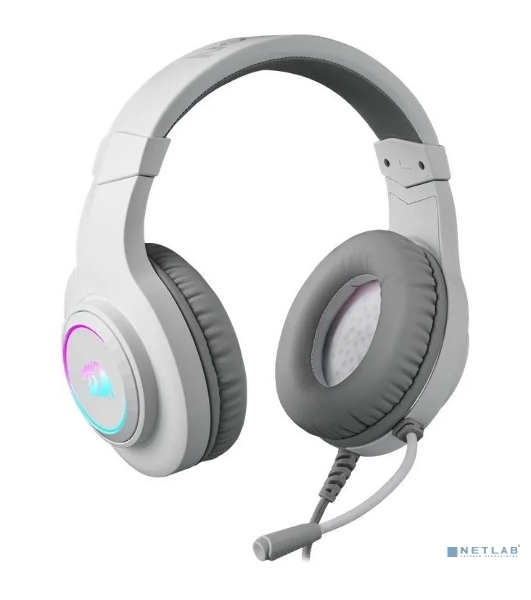 Гарнитура Redragon Hylas белая, проводная, USB / 2 x mini jack 3.5 мм, подсветка