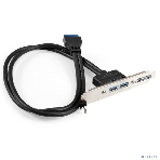 Планка портов в корпус 2xUSB 3.0 ExeGate BrctUSB3-2A (USB 3.0 20pin (IDC 20pin F) --> 2x USB 3.0 Af, кабель 20 см), фото6