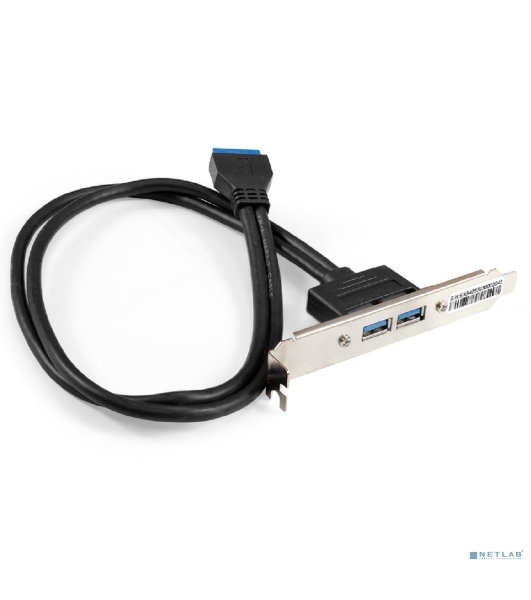 Планка портов в корпус 2xUSB 3.0 ExeGate BrctUSB3-2A (USB 3.0 20pin (IDC 20pin F) --> 2x USB 3.0 Af, кабель 20 см)