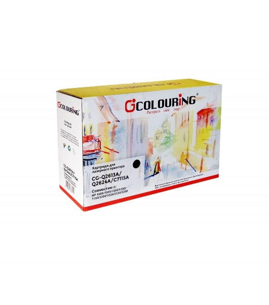Картридж лазерный Colouring CG-Q2613A/Q2624A/C7115A черный (2500 стр.) для HP LJ 1000/1005/1200/1300/1150/1150n/1300/1300n/1300xi/3300/3310/3320/3330/3380 Canon LBP-1210