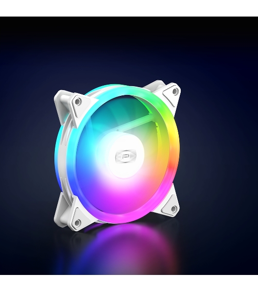 Вентилятор для корпуса PCCooler F3 T120 ARGb белый, 120 мм, 1800 об/мин, 21.6 дБ, 4 pin