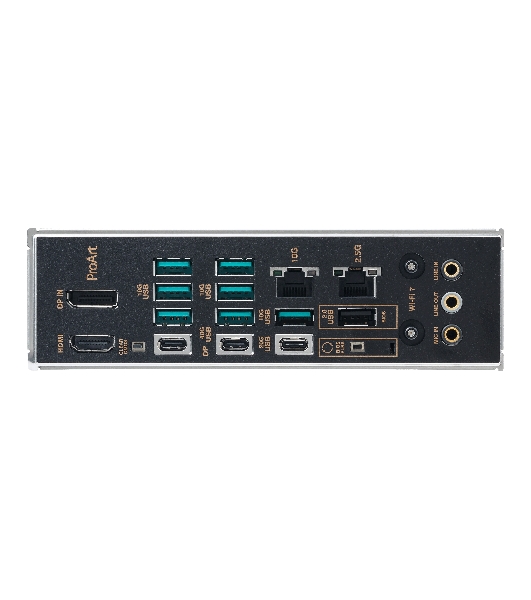 Материнская плата ASUS PROART X870E-CREATOR WIFI, AM5, AMD X870E, 4xDDR5, 4xSATA, 4xM.2, 2xPCIe 5.0 x16, 1xPCIe 4.0 x4, 2xUSB-C 40Gbps, 1xUSB-C 20Gbps, 7xUSB-A 10Gbps, 1xUSB-A 2.0, 1xDP (v1.4), 1xHDMI (v2.1), 1x10Gb LAN, 1x2.5Gb LAN, Wi-Fi 7, Bluetooth 5.4, 3x3.5 мм, 7.1, ATX