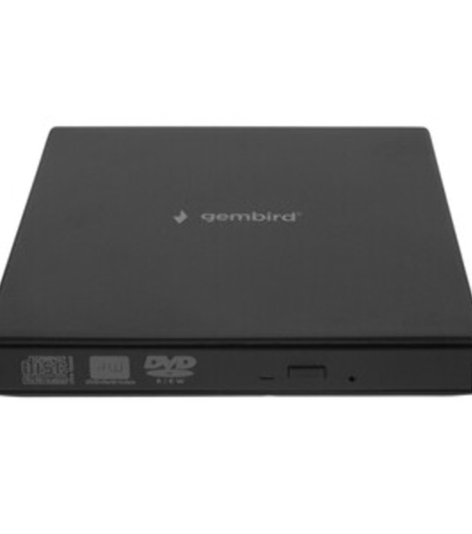 Оптический привод внешний с интерфейсом USB Gembird DVD-USB-02 пластик, черный