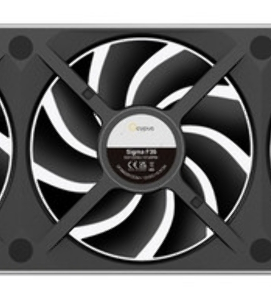 Вентилятор для корпуса Ocypus Sigma F36 BK ARGB, 3x120x120x25mm, 4-PIN PWM, 500-2200 RPM, 36 DBA MAX, FLUID DYNAMIC BEARING