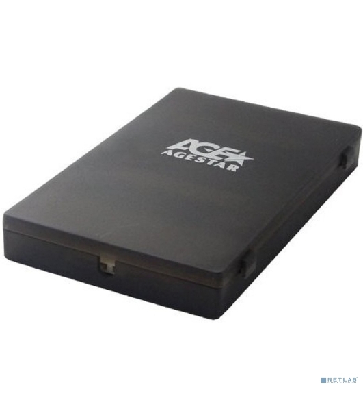 Контейнер для HDD AgeStar Внешний корпус 2.5' SATA HDD/SSD AgeStar SUBCP1 черный USB 2.0, пластик, черный, безвинтовая конструкция 10610