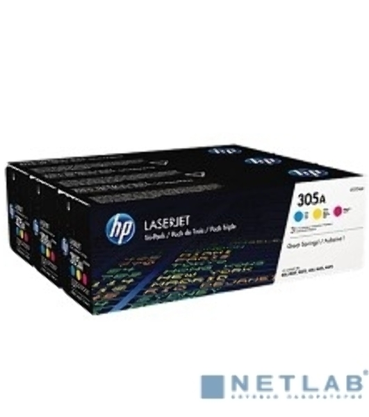 Картридж лазерный набор HP CF370AM № 305A голубой/пурпурный/желтый CLJ M451 (CE411A+CE412A+CE413A)
