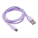 Кабель USB2.0 Cablexpert CC-USB2S-AMCM-1M-V AM/Type-C, 3А, 18Вт, QC3.0, силиконовый, медь, 1м, фиолетовый, пакет, фото4