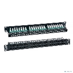 Комм. патч-панель Cabeus, 19', 1HU, портов: 48хRJ45, кат. 6, неэкр., черный, (PLHD-48-Cat.6-Dual), фото 1