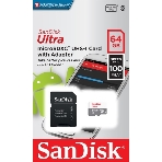 Флеш карта microSD 64GB SanDisk microSDXC Class 10 Ultra (SD адаптер) UHS-I 100MB/s, фото 1