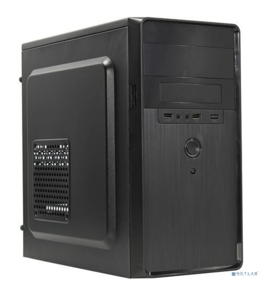 Компьютерный корпус Minitower ExeGate EX286412RUS BA-309 (mATX, без БП, 2хUSB, HD аудио, черный)